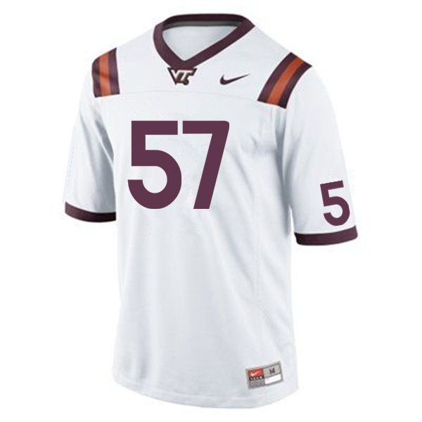 Men #57 Nick Craig Virginia Tech Hokies College Football Jerseys Sale-White
